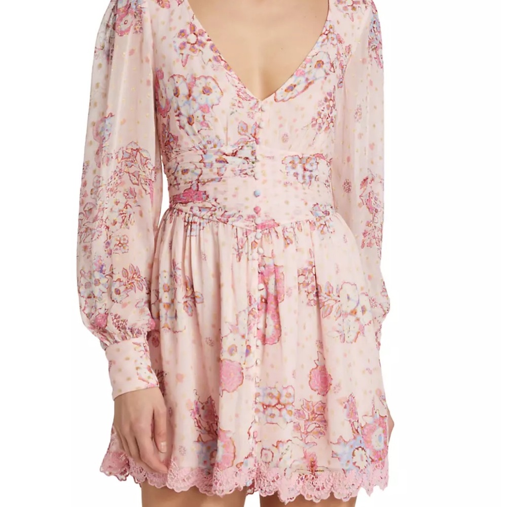 Nwt Hemant And Nandita Floral Button Mini Dress S… - image 5